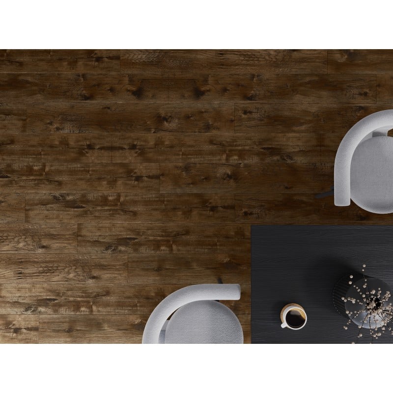 Mexen Mount Vernon Muster von SPC-Vinylpaneelen 6,5 mm, IXPE-Unterlage 1,5 mm, 4 V-Fuge, Nussbaum - F1029-S