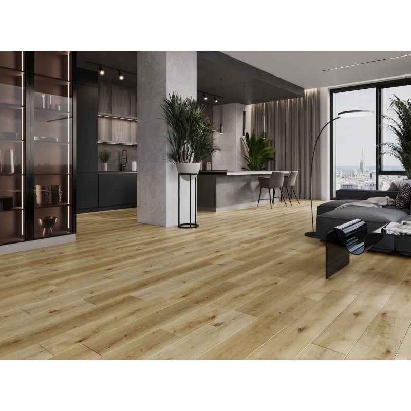 Mexen Oakley Probe von SPC-Vinylböden 6,5 mm, IXPE-Unterlage 1,5 mm, 4-seitige V-Fuge, Eiche - F1030-S