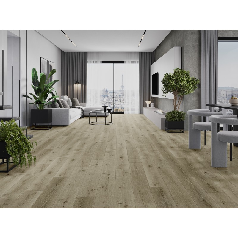 Mexen Georgia Probe von SPC-Vinylpaneelen 6,5 mm, IXPE-Unterlage 1,5 mm, 4-seitige V-Fuge, Eiche - F1031-S