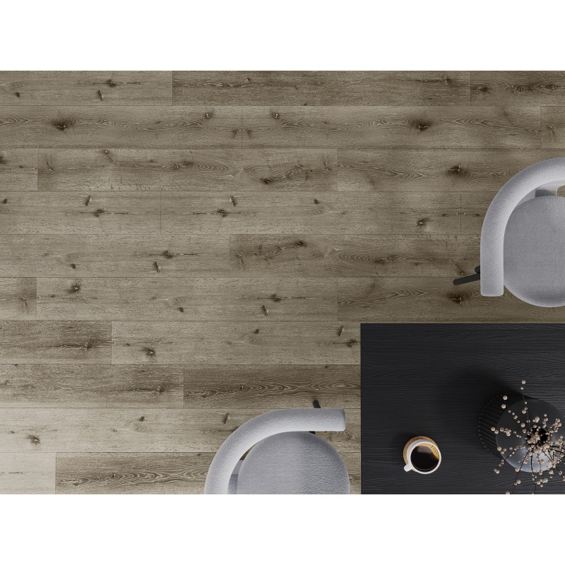 Mexen Kansas Probe von SPC Vinylpaneelen 6,5 mm, IXPE Unterlage 1,5 mm, 4 V-Fuge, Eiche - F1032-S