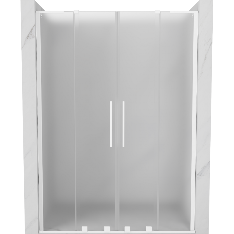 Mexen Velar L Duo Schiebetüren 150 cm, satiniert, weiß - 871-150-003-32-20