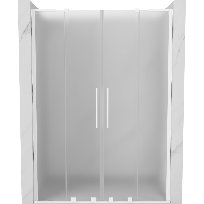 Mexen Velar L Duo Schiebetüren 160 cm, satiniert, weiß - 871-160-003-32-20