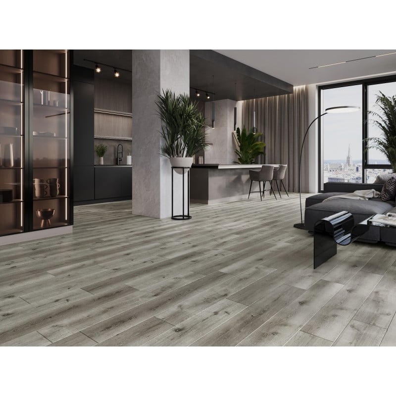 Mexen Lago Vista Musterprobe SPC Vinylpaneele 6,5 mm, IXPE Unterlage 1,5 mm, 4 V-Fuge, Eiche - F1035-S