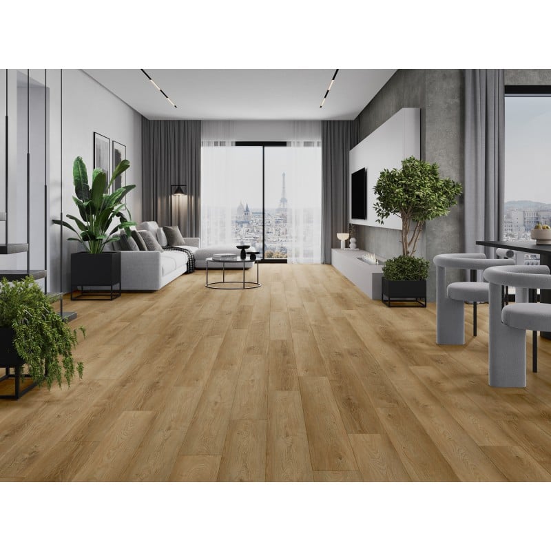 Mexen Sunset Hills Probe von SPC-Vinylpaneelen 6,5 mm, IXPE-Unterlage 1,5 mm, 4 V-Fuge, Eiche - F1037-S