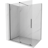 Mexen Velar Schiebbare Duschwand Walk-in 130 x 200 cm, transparent 8 mm, Gun Metal - 871-130-000-03-95