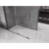 Mexen Velar Schiebetür-Duschwand Walk-in 140 x 200 cm, transparent 8 mm, Gun Metal - 871-140-000-03-95