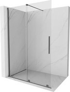 Mexen Velar Schiebbare Duschwand Walk-in 160 x 200 cm, transparent 8 mm, Gun Metal - 871-160-000-03-95