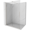 Mexen Velar Schiebeduschwand Walk-in 150 x 200 cm, transparent 8 mm, gebürstetes Nickel - 871-150-000-03-97