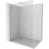 Mexen Velar Schiebedusche-Wand Walk-in 160 x 200 cm, transparent 8 mm, gebürstetes Nickel - 871-160-000-03-97
