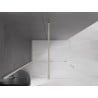 Mexen Velar Schiebetrennwand Walk-in 140 x 200 cm, transparent 8 mm, gebürsteter Nickel - 871-140-000-03-97