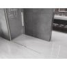 Mexen Velar Schiebedusche-Wand Walk-in 160 x 200 cm, transparent 8 mm, gebürstetes Nickel - 871-160-000-03-97