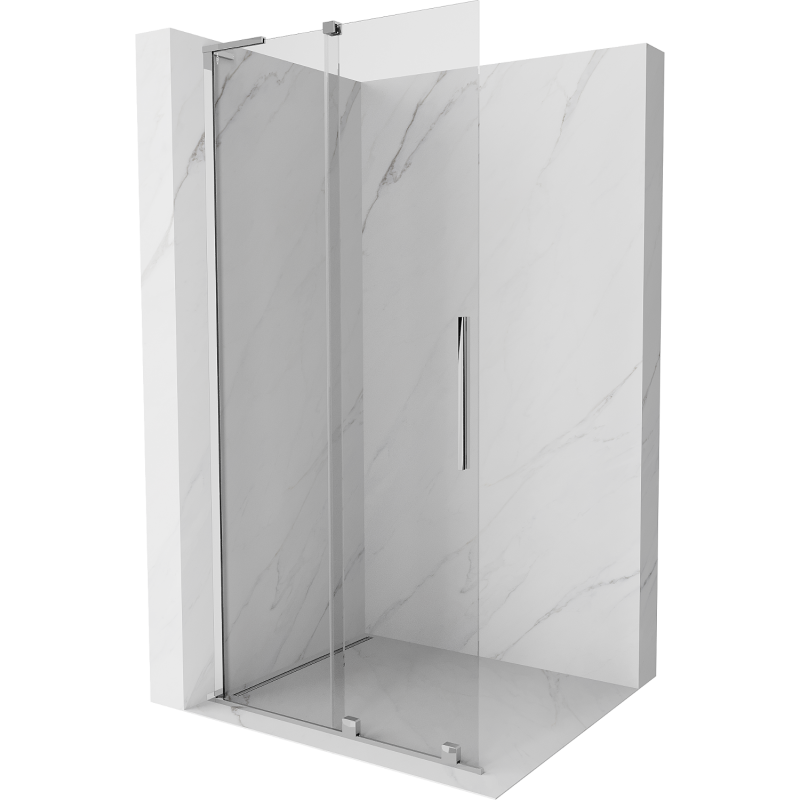 Mexen Velar L Walk-In Duschwand verschiebbar 90 x 200 cm, transparent 8 mm, Chrom - 871-090-003-03-01