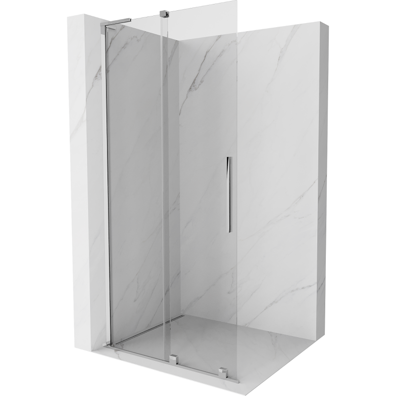 Mexen Velar L Duschwand Schiebetür Walk-in 100 x 200 cm, transparent 8 mm, Chrom - 871-100-003-03-01