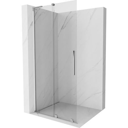 Mexen Velar L Duschwand Schiebetür Walk-in 100 x 200 cm, transparent 8 mm, Chrom - 871-100-003-03-01