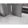Mexen Velar L Duschwand verschiebbar Walk-in 100 x 200 cm, transparent 8 mm, weiß - 871-100-003-03-20