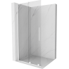Mexen Velar L Duschwand verschiebbar Walk-in 110 x 200 cm, transparent 8 mm, weiß - 871-110-003-03-20