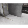 Mexen Velar L Schiebewand für begehbare Dusche 110 x 200 cm, transparent 8 mm, gold gebürstet - 871-110-003-03-55