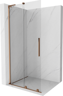 Mexen Velar L Duschwand Schiebetür Walk-in 100 x 200 cm, transparent 8 mm, Roségold - 871-100-003-03-60
