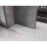 Mexen Velar L Duschwand zum Schieben Walk-in 90 x 200 cm, transparent 8 mm, gebürstetes Kupfer - 871-090-003-03-65