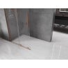 Mexen Velar L Schiebeduschwand Walk-in 120 x 200 cm, transparent 8 mm, gebürstetes Kupfer - 871-120-003-03-65