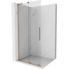 Mexen Velar L Schiebeduschwand Walk-in 120 x 200 cm, transparent 8 mm, gebürstetes Kupfer - 871-120-003-03-65