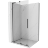 Mexen Velar L Schiebetür-Duschwand Walk-in 90 x 200 cm, transparent 8 mm, gebürstetes Gun Gray - 871-090-003-03-66