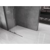 Mexen Velar L Schiebetür-Duschwand Walk-in 90 x 200 cm, transparent 8 mm, gebürstetes Gun Gray - 871-090-003-03-66