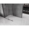 Mexen Velar L Schiebbare Duschwand Walk-in 120 x 200 cm, transparent 8 mm, gebürstet Waffengrau - 871-120-003-03-66