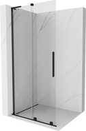Mexen Velar L Schiebbare Walk-in-Duschwand 90 x 200 cm, transparent 8 mm, schwarz - 871-090-003-03-70