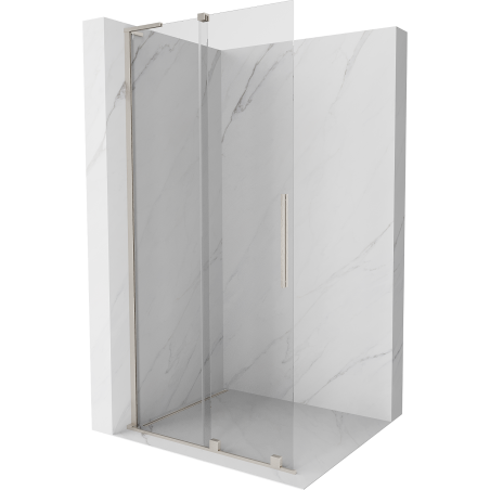 Mexen Velar L Walk-in-Duschwand Schiebetür 90 x 200 cm, transparent 8 mm, gebürsteter Nickel - 871-090-003-03-97