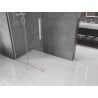 Mexen Velar L Schiebbare Walk-in-Duschwand 110 x 200 cm, transparent 8 mm, gebürsteter Nickel - 871-110-003-03-97