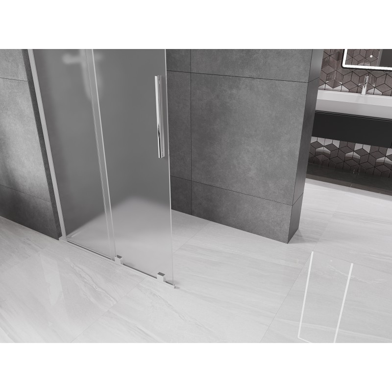 Mexen Velar L Schiebetür-Duschwand Walk-in 90 x 200 cm, matt 8 mm, Chrom - 871-090-003-33-01