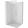 Mexen Velar L Duschwand verschiebbar Walk-in 110 x 200 cm, Milchglas 8 mm, Chrom - 871-110-003-33-01