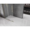 Mexen Velar L Duschwand verschiebbar Walk-in 120 x 200 cm, Mattglas 8 mm, Gold - 871-120-003-33-50