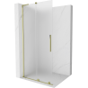 Mexen Velar L Duschwand verschiebbar Walk-in 120 x 200 cm, Mattglas 8 mm, Gold - 871-120-003-33-50