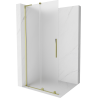 Mexen Velar L Duschwand zum Schieben Walk-in 100 x 200 cm, matt 8 mm, gold - 871-100-003-33-50