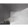 Mexen Velar L Duschwand verschiebbar Walk-in 120 x 200 cm, Mattglas 8 mm, Gold - 871-120-003-33-50