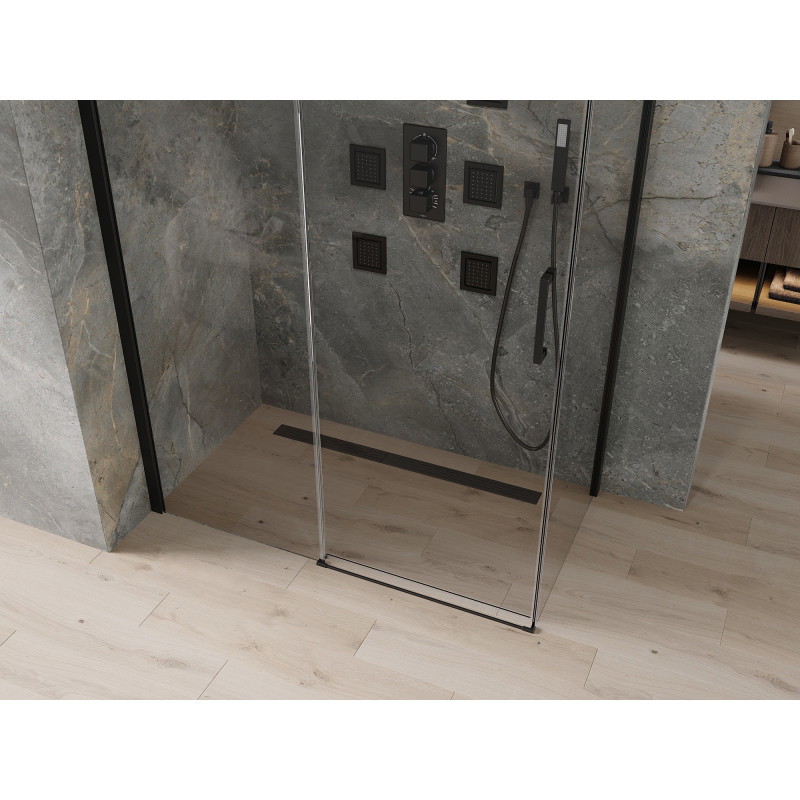 Mexen Omega Schiebeduschkabine 160 x 90 cm, transparent, schwarz - 825-160-090-70-00