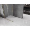 Mexen Velar L, verschiebbare Walk-in-Duschwand 90 x 200 cm, mattiert 8 mm, gebürstet gold - 871-090-003-33-55