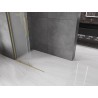 Mexen Velar L Duschwand schiebbar Walk-in 100 x 200 cm, satiniert 8 mm, gold gebürstet - 871-100-003-33-55