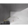 Mexen Velar L, verschiebbare Walk-in-Duschwand 90 x 200 cm, mattiert 8 mm, gebürstet gold - 871-090-003-33-55