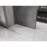 Mexen Velar L Duschwand verschiebbar Walk-in 110 x 200 cm, Raureif 8 mm, gebürstetes Gold - 871-110-003-33-55
