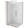 Mexen Velar L Duschwand, Schiebetür Walk-in 110 x 200 cm, mattiert 8 mm, Roségold - 871-110-003-33-60