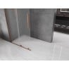 Mexen Velar L Duschwand zum Schieben Walk-in 90 x 200 cm, satiniert 8 mm, Roségold - 871-090-003-33-60