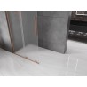 Mexen Velar L Duschwand Schiebbar Walk-in 90 x 200 cm, Frost 8 mm, Gebürstetes Kupfer - 871-090-003-33-65