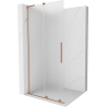 Mexen Velar L Schiebewand Walk-in 110 x 200 cm, 8 mm Frostglas, gebürstetes Kupfer - 871-110-003-33-65