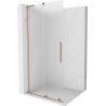 Mexen Velar L Duschwand verschiebbar Walk-in 120 x 200 cm, mattiert 8 mm, gebürstetes Kupfer - 871-120-003-33-65
