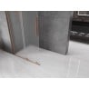 Mexen Velar L Duschwand verschiebbar Walk-in 120 x 200 cm, mattiert 8 mm, gebürstetes Kupfer - 871-120-003-33-65