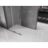Mexen Velar L Verschiebbare Duschwand Walk-in 90 x 200 cm, Frost 8 mm, gebürstetes Gun Gray - 871-090-003-33-66