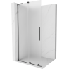 Mexen Velar L Duschwand zum Schieben Walk-in 100 x 200 cm, mattiert 8 mm, gebürstet gun gray - 871-100-003-33-66
